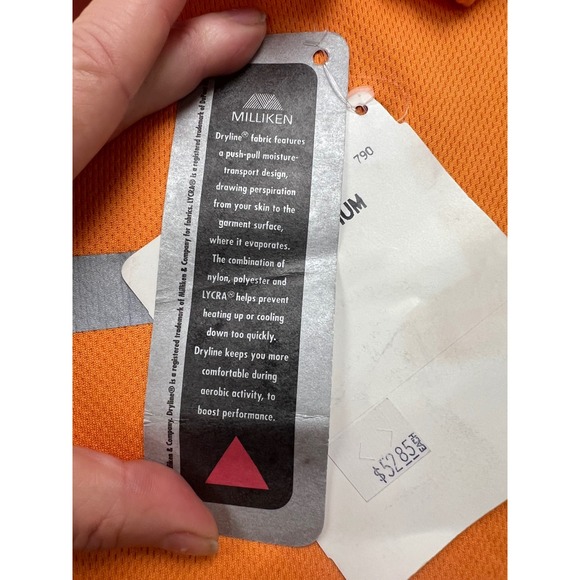 Dolfin Mens Orange Reflective Dryline Performance Long Sleeve Shirt 402DI Large - Picture 7 of 10